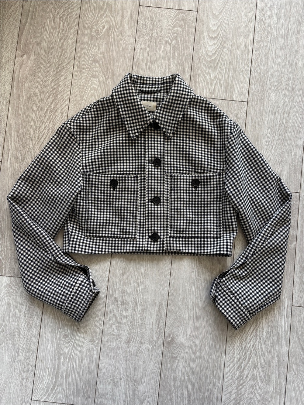 Wilfred Gingham Cropped Jacket